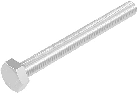 SECCARO vite esagonale M6 x 60 mm, acciaio inox V2A VA A2, DIN 933/ISO 4017, esagono esterno, 20 pezzi