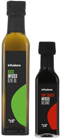25Oml Basil Oil Paired with 100ml Vine Tomato Balsamic