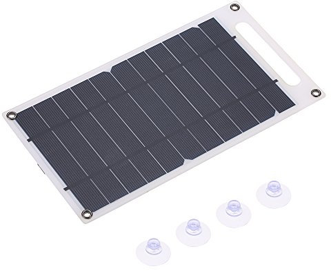 Lixada Solar Panel USB 7.8W Portable Ultra Thin Monocrystalline Silicon Solar Panel Charger USB Port for Cell Phone Outdoor Camping Climbing Hiking