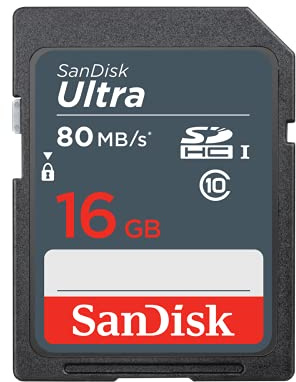 SanDisk Ultra 16GB SDHC Memory Card 80MB/s