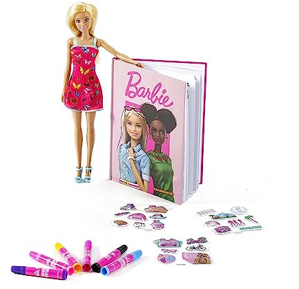 Barbie - Trendy Style 2 en 1 avec Journal et Mode poupée Barbie - Idée Cadeau d'anniversaire pour Les Filles à partir de 5 Ans.