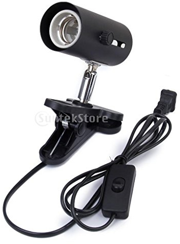 predolo E27 Klemmleuchte Schwenkbar Klemmlampe Keramik Lampenfassung mit Schalter Und
