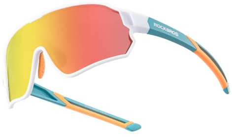 ROCKBROS Kinder Fahrradbrille Sportbrille UV400-Schutz Polarisierte Sonnenbrille TR90 Flexiblem Rahmen für Jungen Mädchen Schutzbrille Outdoorsport