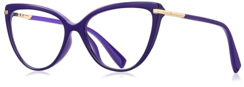 kachawoo Blue Light Blocking Glasses Women Fashion Eyeglasses Cat Eye Glasses Frame TR90 Eyewear Half Metal