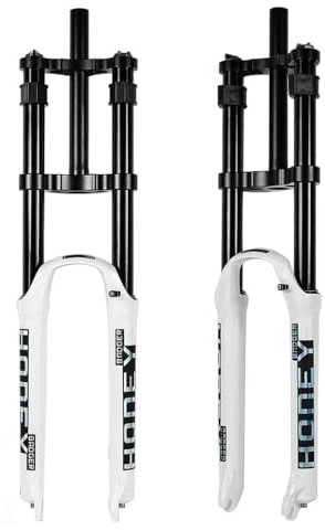 DYSY 26 27,5 29 Zoll Mountainbike Federgabel Scheibenbremse Gerade 28,6 Mm Manuelle Schnellspanner MTB DH Luftgabel Federweg 160 Mm (Farbe : White, Size : 29 inch)