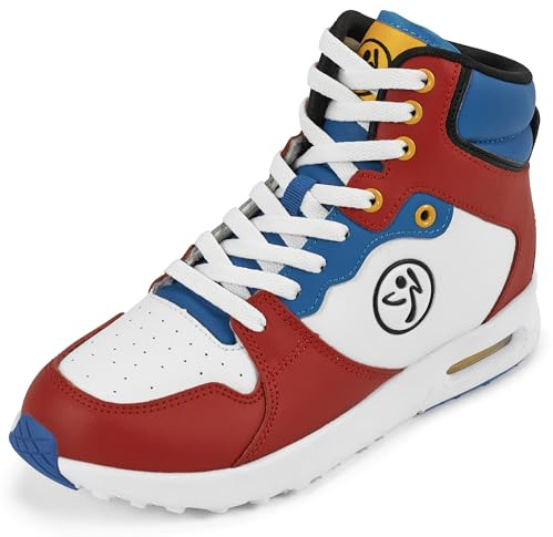 ZUMBA Women’s Air Classic High-Top Athletic Shoes, 8, Red Multi