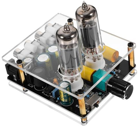 LIFKICH Préamplificateur à Tubes Électroniques HiFi pour Platines Vinyles Amplificateur Audio à Lampe pour Systèmes Home Cinéma