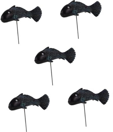 Yardwe 5stücke Resin Fisch Garten Lebensechte Statue Für Garten Und Teich Langelebig Fischskulptur Außendekoration
