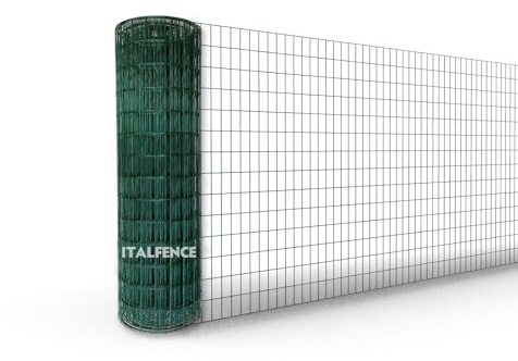Italfence - Schweißgitter, verzinkt und grün kunststoffbeschichtet, 25m (verschiedene Höhen) [Ø2,30mm, 175cm]