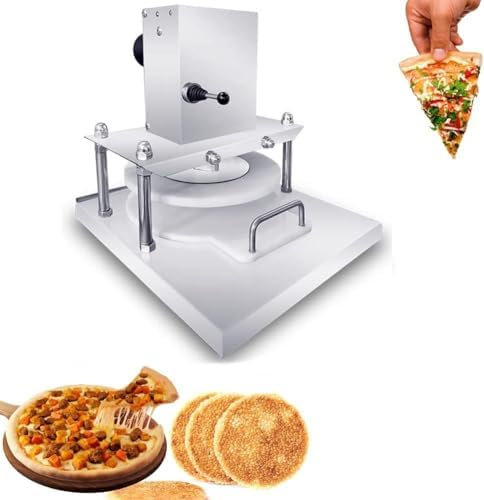 OFNHJK Presse à Pizza commerc*////98e3le, Presse à pâte à Pizza Semi-Automatique en Acier Inoxydable, Presse à Tortilla électrique pour Pizza, Tarte, Tortillas, pâtisserie, pâte à Pizza de 23 cm