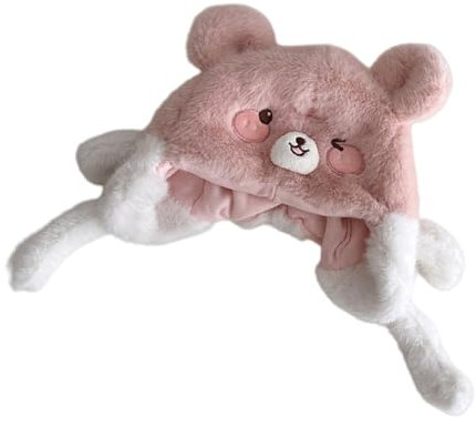 NOLOWY Weiche und bequeme Baby-Ohrenschutzkappe, schöne Baby-Mütze mit bezauberndem Tier-Design für den Winter und draußen