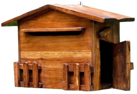 GNbow Cassetta Postale da Parete for Esterni, Cassette postali for Esterni, Cassetta Postale for Case rurali con Recinzione in Legno, Cassetta Postale da Porta