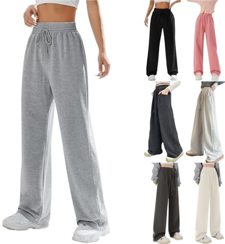 Baggy Jogginghose Kinder, Baggy Jogginghose Mädchen Sommer Leichte Sommerhose - Sportlich Baumwolle Sweathose Bequeme Weite Bein Freizeithose Elastische Hohe Taille Outdoorhose Breite Sporthose