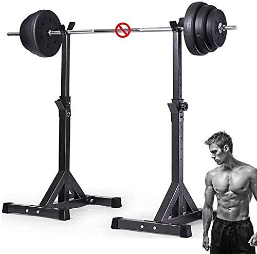 OWOHYG Squat Rack Squat Langhantel Freibankdrücken Ständer Home Gym Krafttraining Fitness Langhantel Squat Rack Multifunktionale höhenverstellbare Gewichtheben Haushaltslanghantel