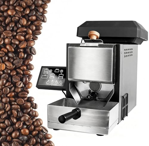 HNBYLMM Coffee Bean Roaster Machine for Home Use, 700W Automatic Coffee Roasting, with Auto and Manual Modes, Removable Cooling Tray, Smoke Filter and Chaff Collector, 150-300g Capacity