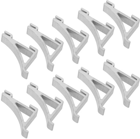 NOLITOY 12Pcs Aluminium Refrigerator Shelf Clips Adjustable Beverage Cabinet Rack Support Hooks, Freezer Rack Fixing Clips for Commercial and Home Fridge Shelves