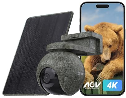 EZVIZ EB8 Pro Ranger 4K 4G & Wi-Fi Övervakningskamera Utomhus med 8W Solpanel, Inbyggd GPS, 10400mAh Batteri, 360° PTZ med AOV, AI-detektering av Djur, Personer och Fordon, Mörkerseende i Färg