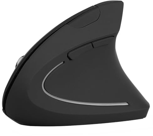 Taidda Souris de Jeu Ergonomique Verticale sans Fil 1600DPI pour PC Portable Bureau, Souris Optique 2.4GHz pour Les Utilisateurs D'ordinateurs (Black)