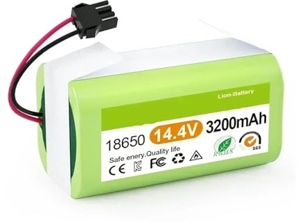 Batería De Iones De Litio De 14,4 V, 6800 MAh, Compatible Con Conga, 950 990 1090 1790 1990, Compatible Con Deebot, N79S N79 DN622, Compatible Con RoboVac, 11S 12 X500(14.4V 3200mAh)