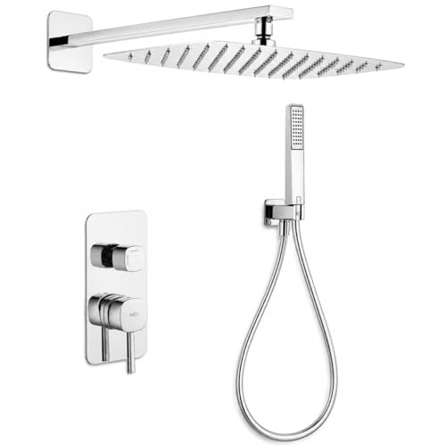 IMEX Toscana Conjunto Ducha Empotrada Monomando 2 Vías con Rociador