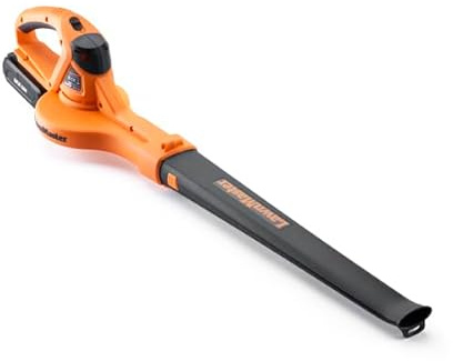 LawnMaster Batteridriven lövblåsare 24 V 2,0 Ah – trädgårdsblåsare inklusive batteri och laddare – blåsapparat med 24 V litiumjonbatteri och 2,0 Ah för långa drifttider – upp till 190 km/h