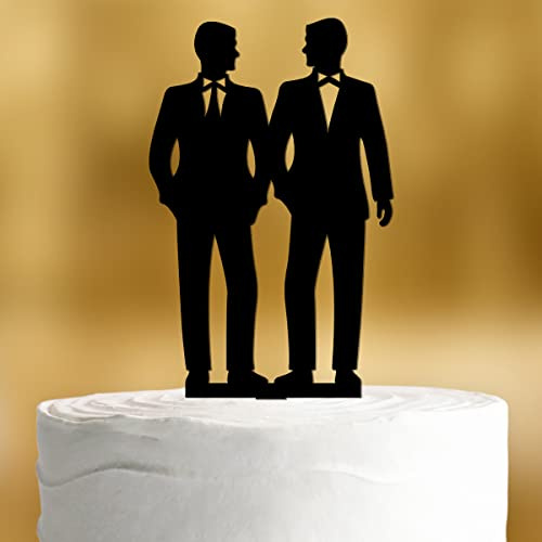 Cake Topper Mr & Mr [gleichgeschlechtliches Paar] - Acryl deko schwarz Hochzeitstorte Kuchen deko Hochzeit Tortendekoration Verlobung Tortenstecker Hochzeit Tortendeko Wedding cake
