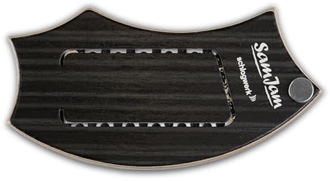 Schlagwerk SJ110HC SamJam - The Guitar Snare - Hard Coal Stripes (Anthrazit) - SnareDrum für Akustik Gitarren - werkzeuglose Installation - Rhythmus Add-On für Gitarre - Made in Germany