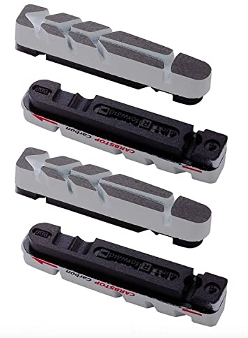 BBB Cycling Unisex's BBS-29 CarbStop High-Performance Bike Brake Shoes, Compatible Cross Stop, BBB TechStop, Shimano, SRAM and Campagnolo Cartridges, 2 Pairs (4 Pieces), One Size