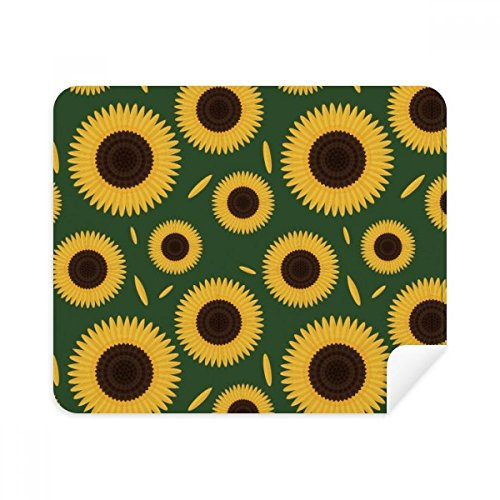 DIYthinker Pflanze Muster Sonnenblume Blütenblatt Blume Telefon Bildschirmreiniger Gläser Reinigungstuch 2Pcs Suede Fabric