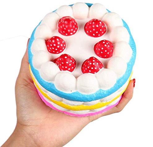 Anboor 4.33 Squishies Jumbo Slow Rising Kawaii Squishies Colorés Gâteau Aux Fraises Parfumé 1 Pcs