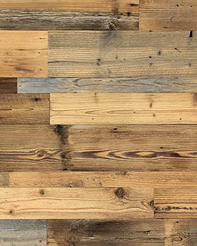 wodewa P180 Wandverkleidung Holz Altholz Kiefer Wandpaneele Echtholz Holzwand Wohnzimmer innen antik Holzwandverkleidung Holzpaneel Antikholz