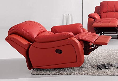 Mapo Möbel Leder Fernsehsofa Relax-Sessel Fernsehsessel mit Schlaffunktion 5129-1-8401