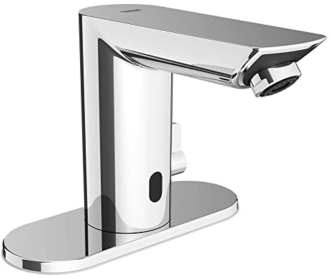 Grohe 36466000 Baucosmopolitan E Touchless Electronic Faucet with Temperature Control Lever, Battery-Powered