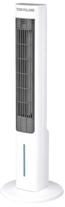 VENTEO - Enfriador de aire evaporativo Torre polar Deluxe | Tanque 1.5 L | Humidificador de aire y Purificador de aire | Alternativa silenciosa para dormitorio o salón