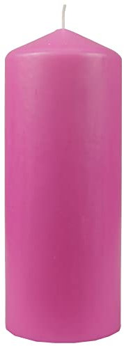 HS Candle Candele di cera, diametro 8 cm x 20 cm (rosa) – lunga durata – prodotte in UE – candele – candele – pilastri di cera