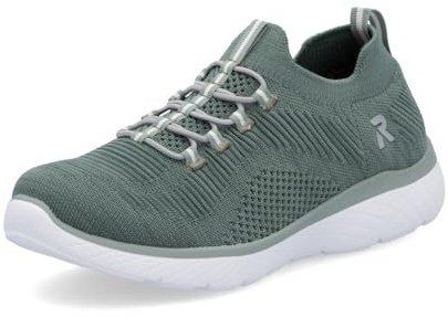 Rieker Mujer Zapatillas M5074, señora Zapatillas Bajas,Plantilla Desmontable,Zapatos de Calle,de Ocio,Deportivos,Verde (grün / 52),41 EU / 7.5 UK