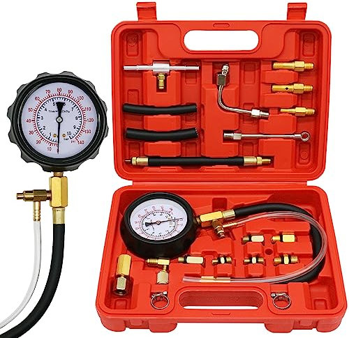 CHGJ 0-140PSI pompa di iniezione, tester di pressione del carburante, kit universale per pompa del carburante, tester di pressione per benzina, auto, camion, moto, strumento diagnostico