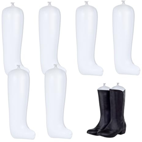 TOPPERFUN Schuhhalter 3 Paar Weiße Stiefel Hohe Weiße Stiefel Grundlagen Stiefelformer Stiefelspanner Verdickende Formmaschine Formstretcher Aufblasbarer Stiefelhalter