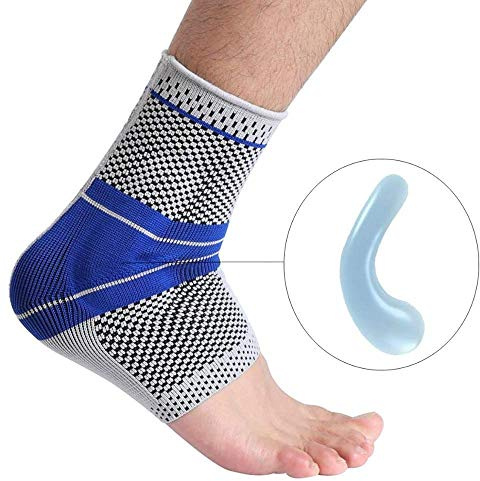 FußBandage Sprunggelenk,Bandage FußGelenk Knöchelbandage, Elastic Amp;Breathable Knöchel-Unterstützung Compression Sleeves Knöchel-Stabilisator / Fußschutz Socken mit Silikon-Pad Atmungsaktive ( Color