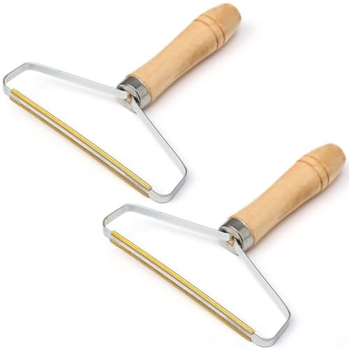 DAZISEN 2PCS Removedor de Pelusa - Rodillo de Pelusa para Alfombras Quitapelusas Portátil Rodillo Removedor de Pelo Manua Rodillo de Pelusa Reutilizable para Alfombras, Pelusas y Pelo de Mascotas