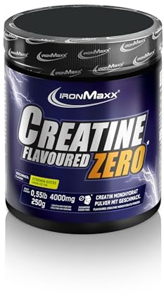 Creatine Powder 250g Lemon Ice Tea - Hochdosiertes & 100% reines Creatin Monohydrat Pulver, 4000mg Kreatin pro Portion, Vegan & zuckerfrei, Mit fruchtigem Geschmack