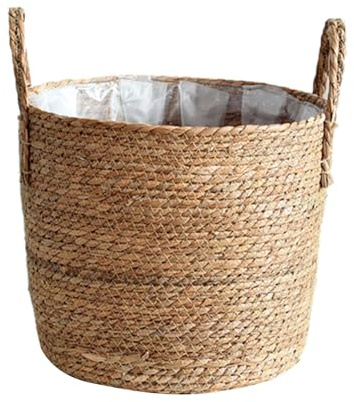 TONXX Cesta para Plantas con Asas, Cesta para Flores, macetas Tejidas, macetero de Paja, cestas de Almacenamiento de Juguetes para comestibles