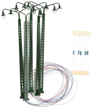 HEIBTENY 10 Stück Modelleisenbahn Lichter Lampen & Beleuchtung Für Modelleisenbahnen Zubehör Spur H0 Modellzüge Licht Layout Modellbahn Beleuchtung Für Miniaturszenen 13,8 CM