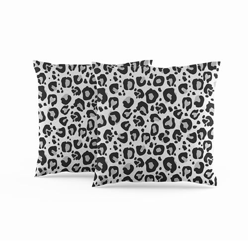 ggaimwf Kissenhüllen Leopardenmuster graues abstraktes Tier Kissenbezüge mit Jagdmotiv Dekorativer Kissenbezug Doppelseitig Kinderkissen fürs Spielzimmer Couch Schlafzimmer 41x41cm 2er-Set