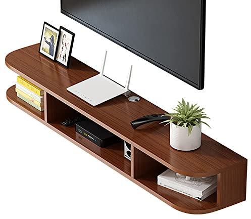 KAZUP Soporte Flotante para TV, Estante para TV montado en la Pared, Centro de Entretenimiento, componente de gabinete Flotante para TV para videoconsola, decodificador/Unidad de Almacenamiento/ma