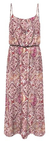 ONLY Onlnova Life Vis Strap Maxi Dress AOP Robe Bretelles, Ibis Rose, 38 Femmes