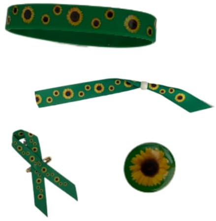 Hidden Disabilities Offizielles Armband und Anstecknadel mit Sonnenblumenmotiv
