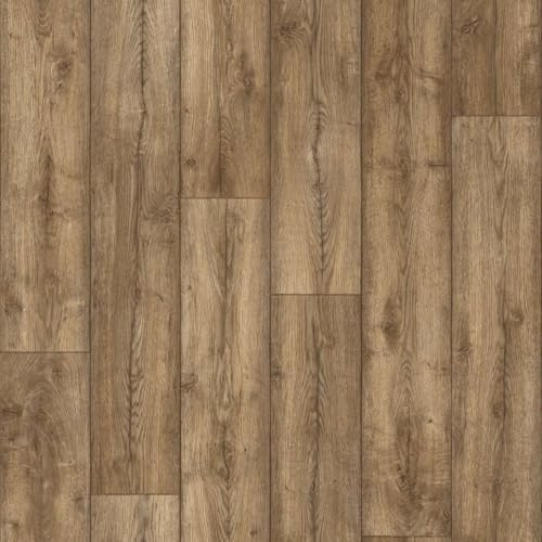 Generic Lino Vinyl Flooring Antique Oak 2mm Thick Cushioned Vinyl Anti Slip Wood Effect 3m x 2.5m