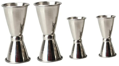 COLLBATH 4 Stück Messbecher Aus Edelstahl Doppelkopf-messbecher Unzen-weinmessgerät Für Cocktails Und Bar Zubehör