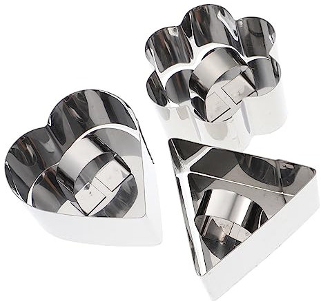 PRETYZOOM Moldes De Acero Inoxidable Para Galletas 3 Kits Cortadores De Galletas Perfectos Para Repostería Fácil Desmoldado